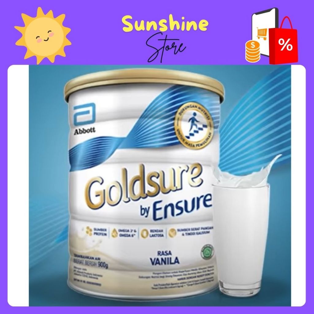 

GOLDSURE BY ENSURE Rasa Vanila - Kaleng - 380 GR / 800 GR Susu Nutrisi Dewasa - EXP : MARET 2026