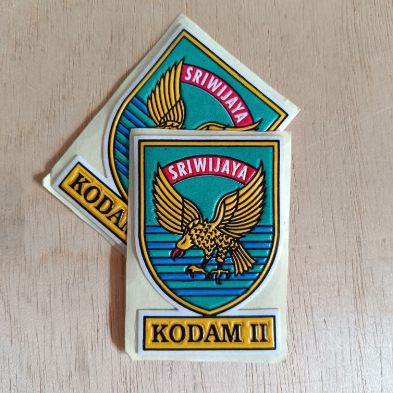 

sticker embos logo kodam II sriwijaya - tempelan stiker timbul 3D