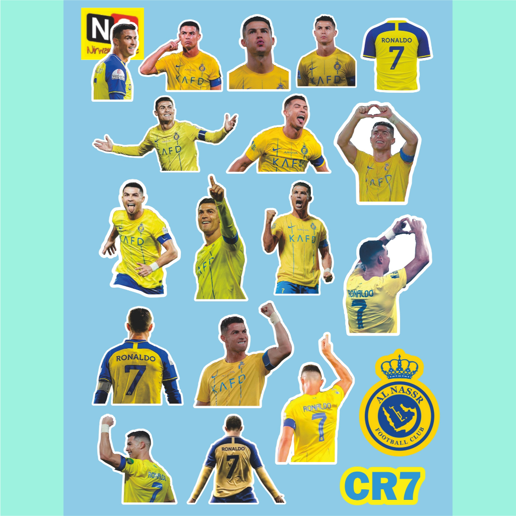 

Stiker CR7 Ronaldo Al-Nassr Pack - Tinggi 3 - 5cm, Untuk Tumblr Laptop Helm