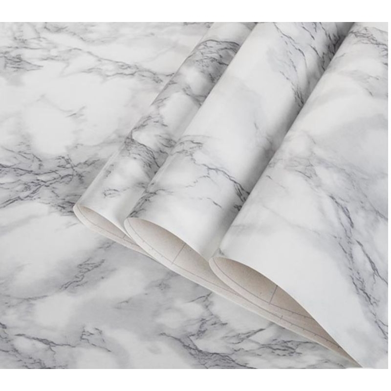 WALSTICKER FURNITURE LEMARI, MEJA/KITCHEN STICKER,STICKER DINDING MARMER GLOSSY PUTIH