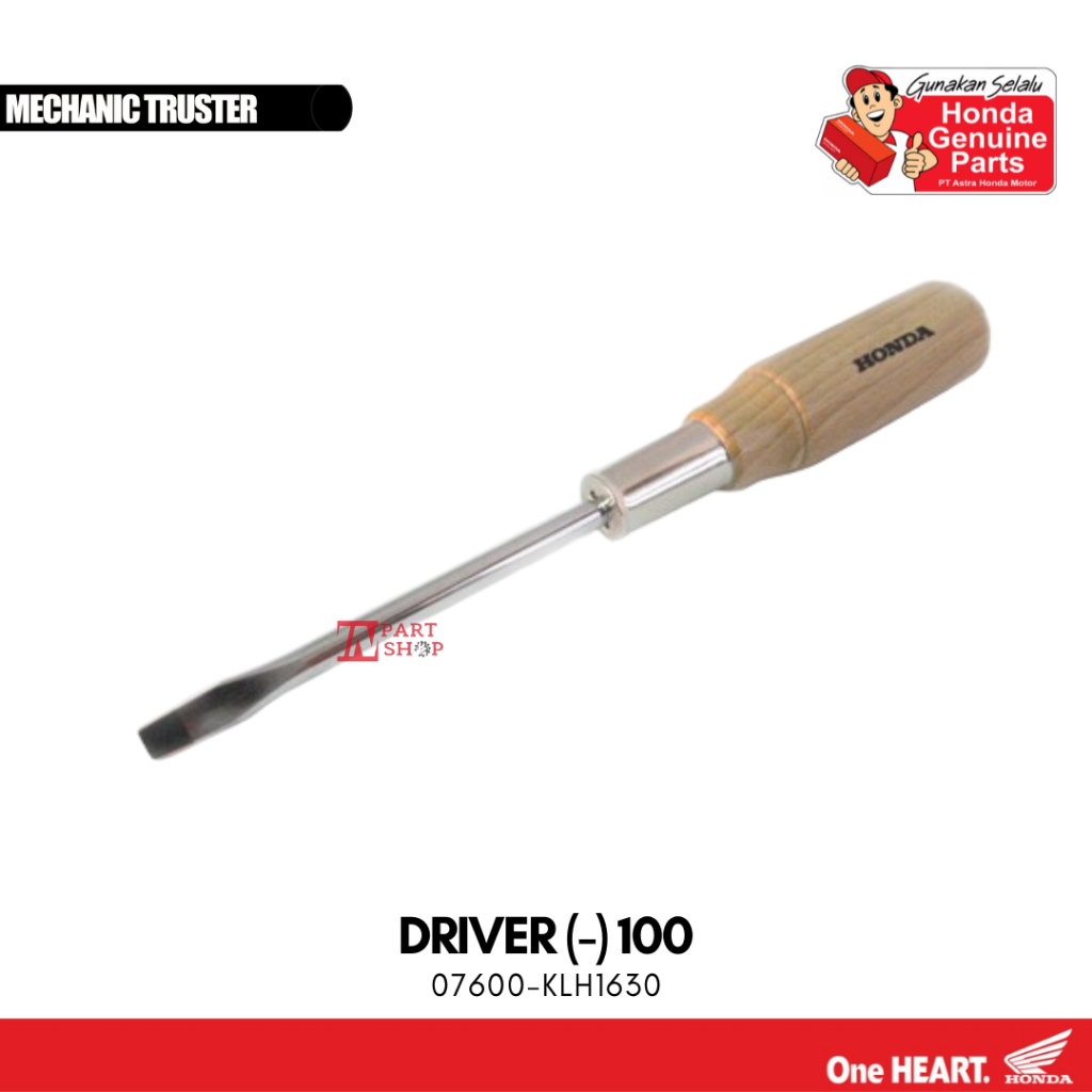 Obeng Sedang (-) 100 (Driver (-) 100) Original Honda KOWA / 07600-KLH1630