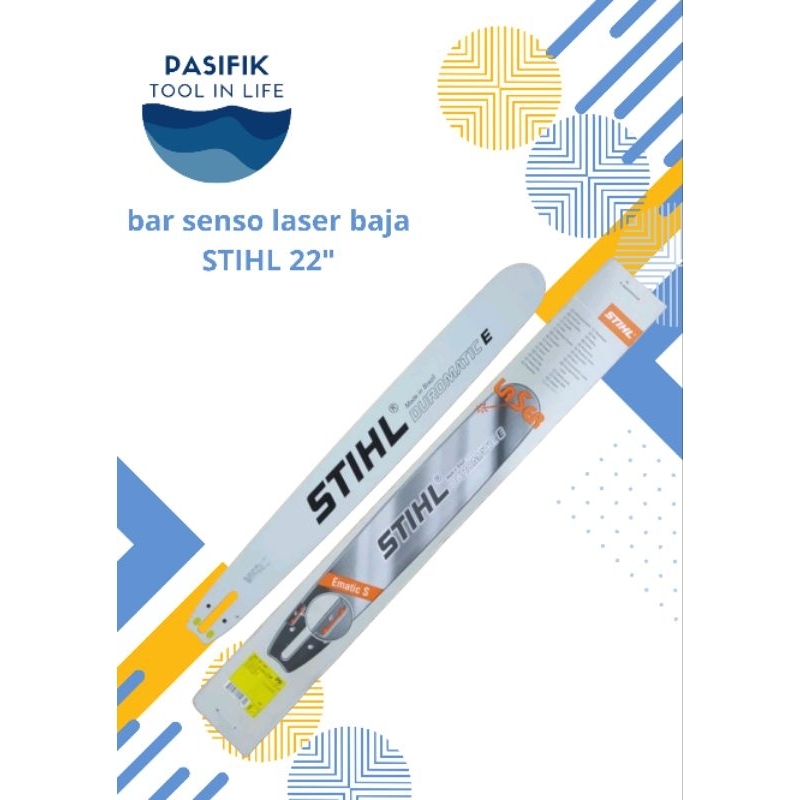bar STIHL 22inc laser baja senso shainsaw bar baja