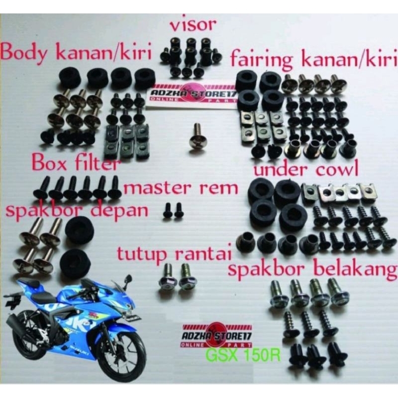 baut fullset body suzuki GSX 150R/baut full body suzuki GSX 150