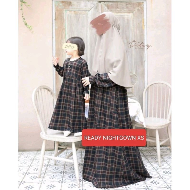 READY SQUARE MIDNIGHT BLUE NIGHTGOWN XS DITSY OFFICIAL