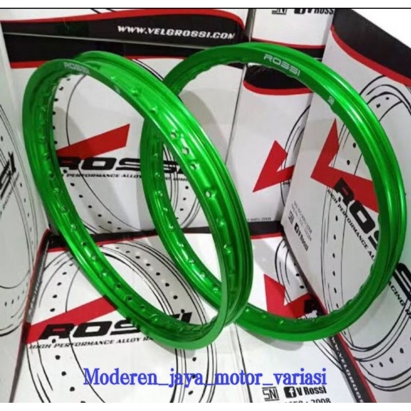 VELG JARI JARI V ROSSI WM UKURAN RING 17 17X140/140 HOLE 36 HIJAU FOREST GREEN UNIVERSAL