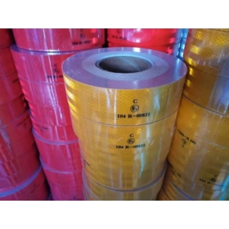 Stiker Reflektif Marka Kelayakan Truk Lolos KIR Kemenhub ECE 104R Scotlight Eceran Per 1 Meter
