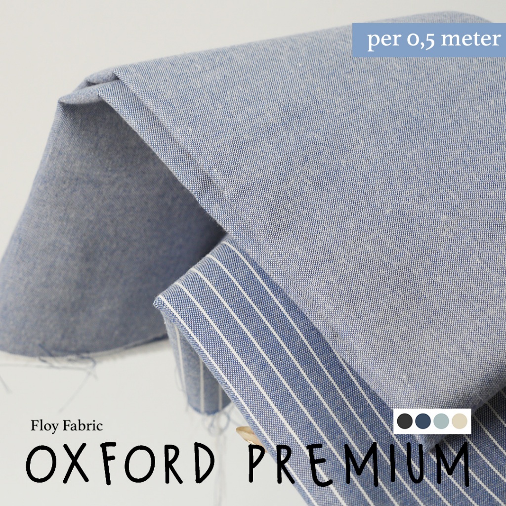 Floy Fabric KAIN OXFORD PREMIUM PER 0,5 METERAN kain eceran bahan kemeja, koko