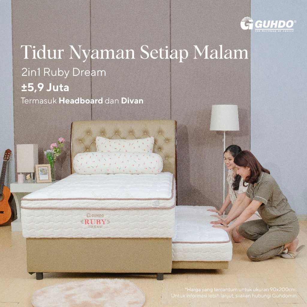 SET GUHDO 2in1 Ruby Dream - Sandaran Virginian