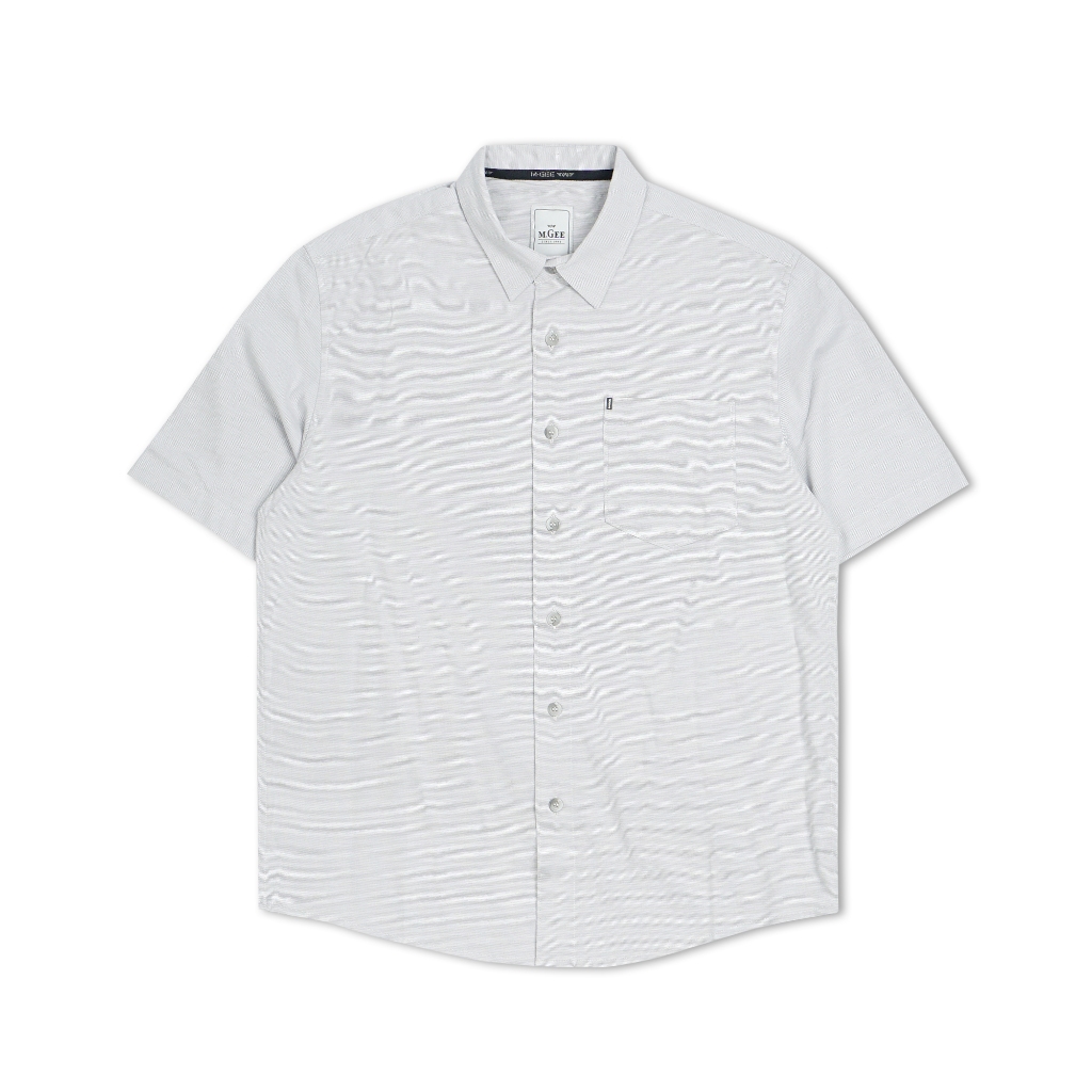 Kemeja MGEE Original - Kemeja Kasual Lengan Pendek Original MGEE Alto CKPS 145 Light Grey