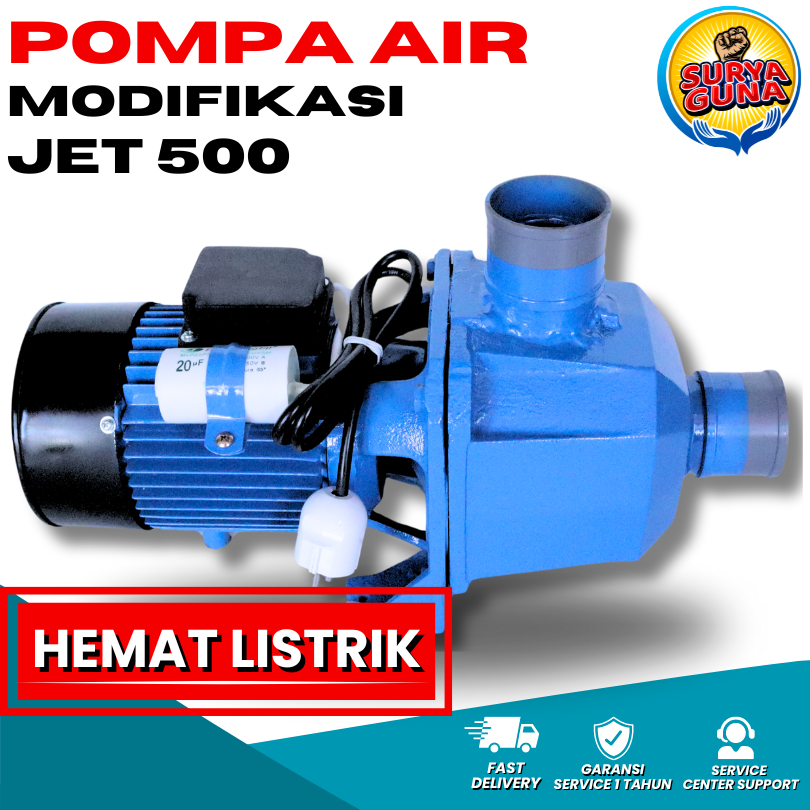 Pompa air modifikasi Surya Guna hemat listrik type JET 500 semburan kencang cocok unttuk irigasi per