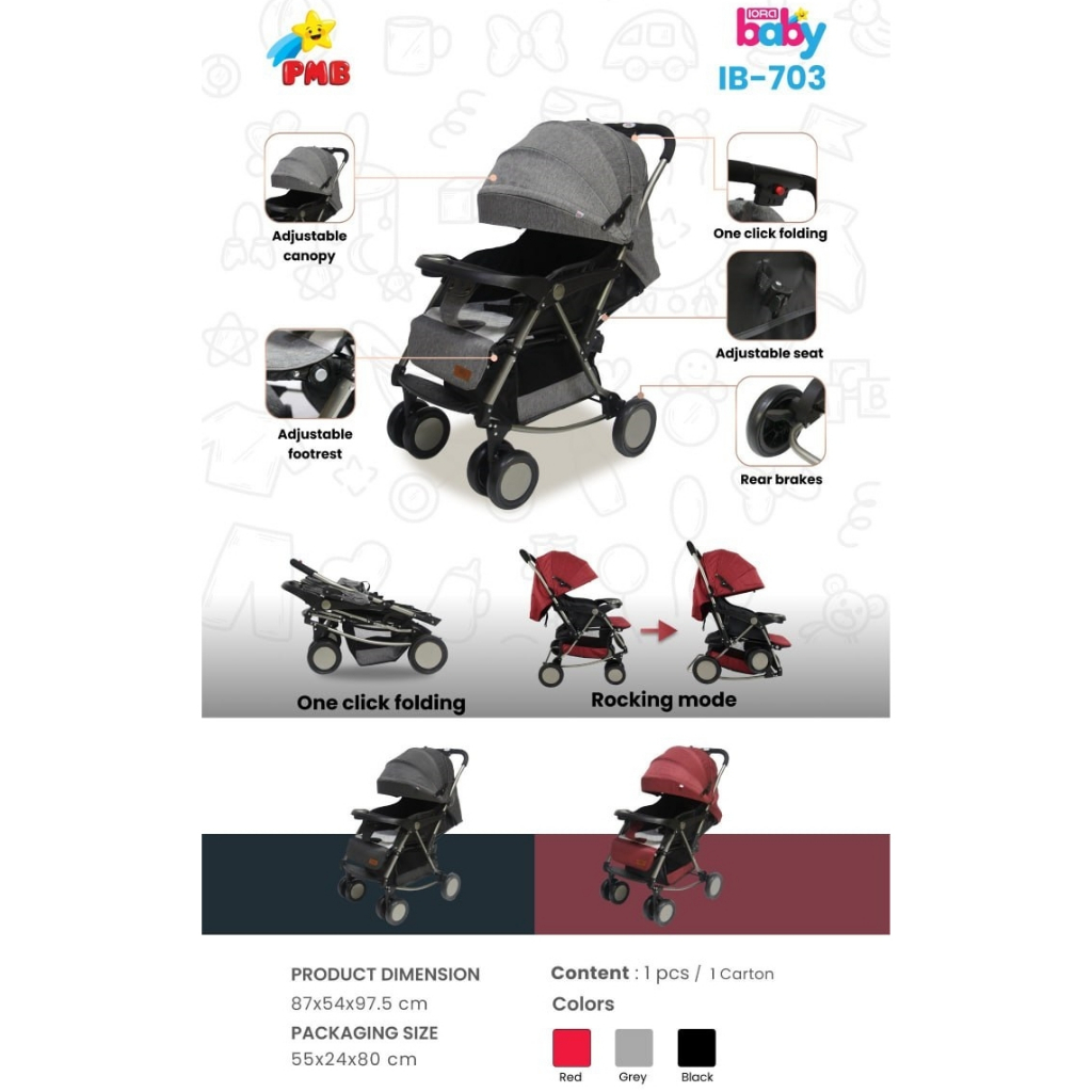 BABY STROLLER IORA BABY IB-703