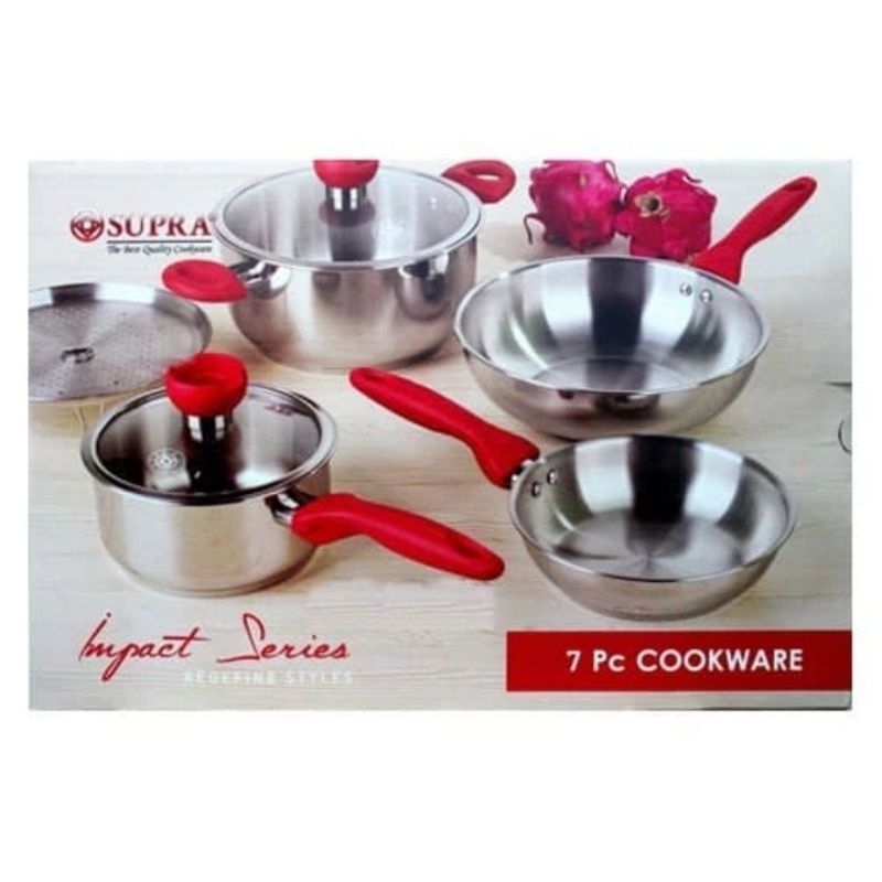 Qori store -  Panci Supra 7 Pcs Cookware / Cookware Panci Supra 7 Pcs / Cookware Set Supra / Panci S
