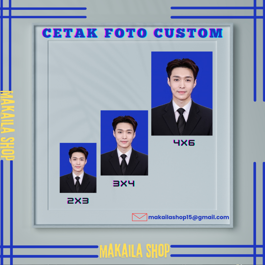 CETAK PAS FOTO 2x3 3x4 4x6 | KERTAS SUPER GLOSSY | FOTO LAMARAN KERJA | PROSES CEPAT