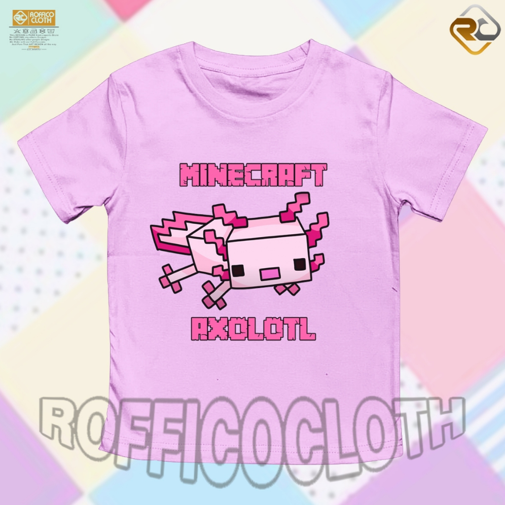BAJU ANAK KAOS ANAK Minecraft Axolotl - ROFFICO CLOTH