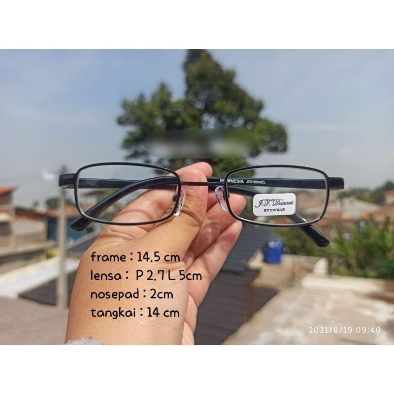 Kacamata Frame Besi Kotak Kecil Untuk Pria dan Wanita