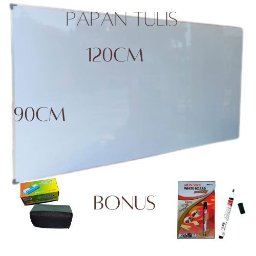 

PAPAN TULIS WHITEBOARD 90 X 120 CM GRATIS SPIDOL DAN PENGHAPUS PAPAN 2 SISI
