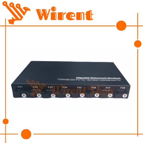 Media Converter 8 Port FO 2 Port Gigabit LAN/ 8 FO 2 Gigabit LAN