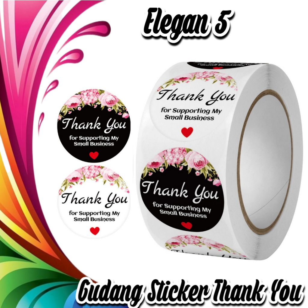 

STICKER THANK YOU STICKER TERIMA KASIH TINGGAL KUPAS & TEMPEL WARNA CERAH TAJAM (ELEGAN 5)
