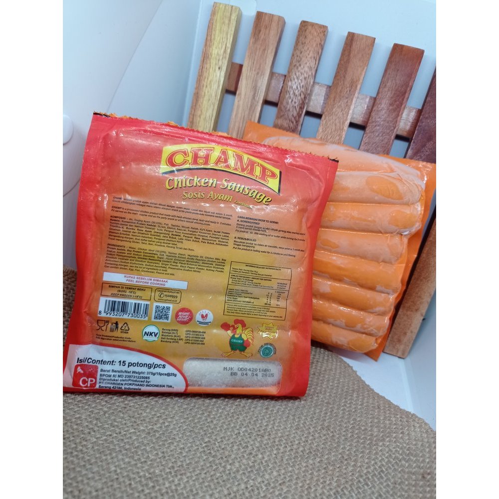 

Champ Sosis Ayam isi 15pcs 375gr