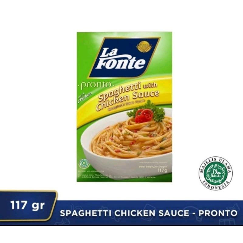 

Spaghetti lafonte pronto with chicken sauce