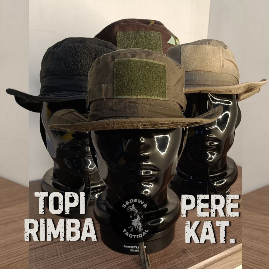 Topi Rimba Perekat / Bucket Rimba / Topi Bucket / Tactical / Topi Rimba Loreng
