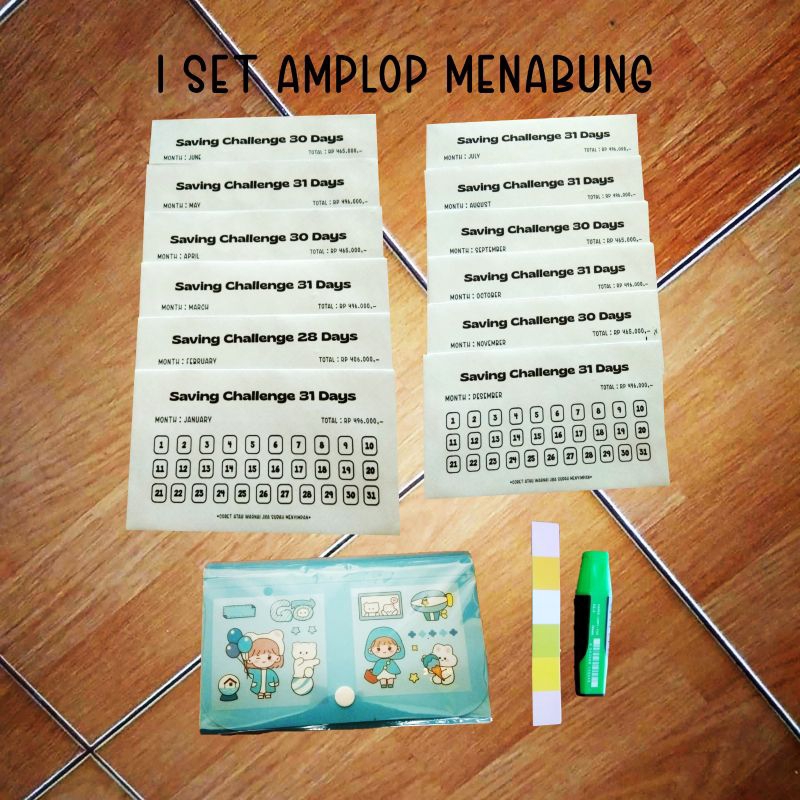 

Tantangan Amplop Menabung 12 Bulan Saving Challenge