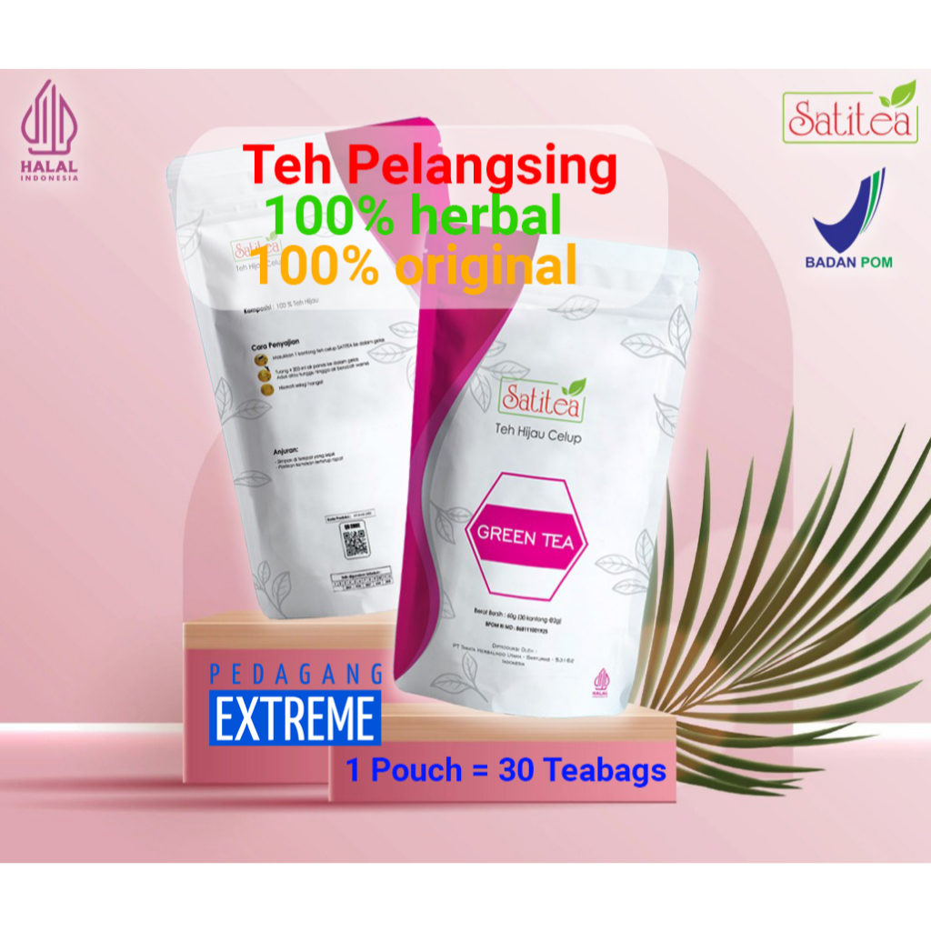 

Teh Pelangsing Herbal Alami SATITEA Slimming Tea Detox Tea