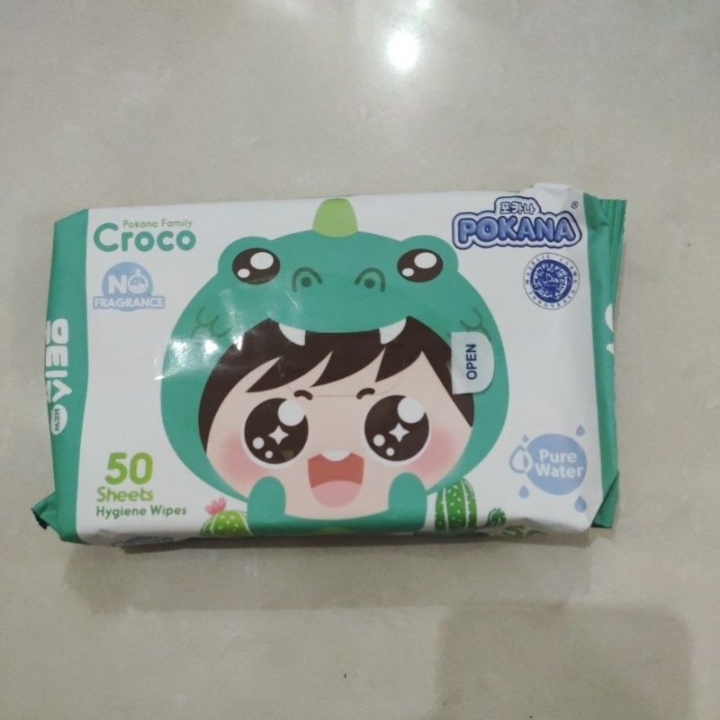 Pokana Baby Wipes Tissue Basah Fragrance san Non Fragrance Tisu Basah 50 sheetes Hygiene Wipes