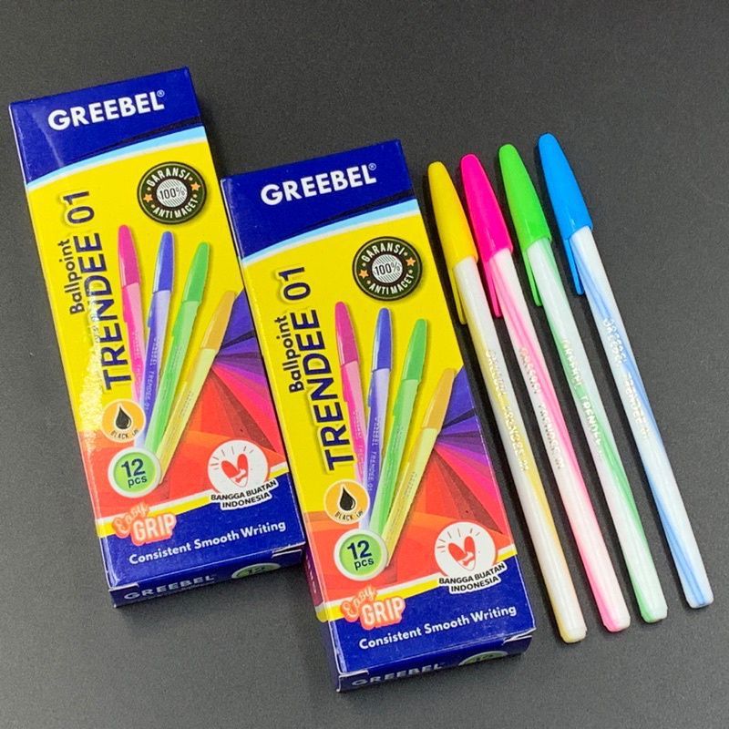 

Greebel treende 01 bolpen/pulpen/bolpoin murah isi 12pcs