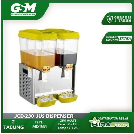 Jus Dispenser 2tabung / Juice Dispenser WIRASTAR JCD-230