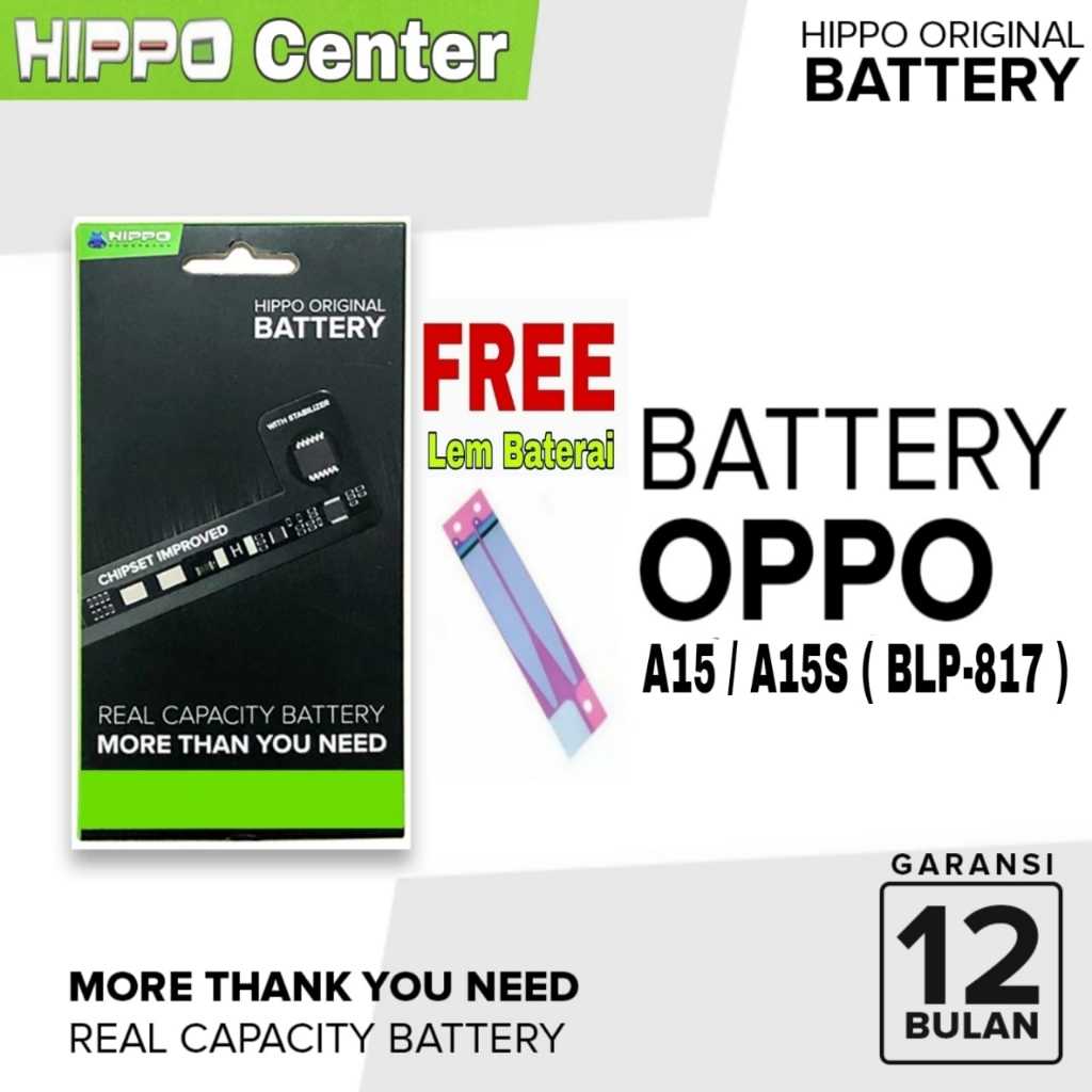 Baterai Hippo Oppo A15 / Oppo A15S Battery BLP817 / BLP-817 / BLP 817