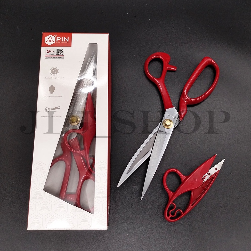 

gunting pin potong bahan kain tailor ukuran 9 194 MERAH c N8P4