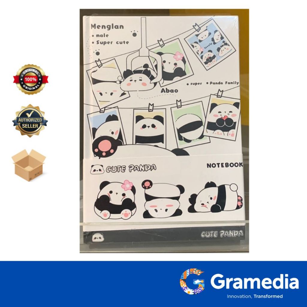 

Gramedia Surabaya - KAKO CUTE PANDA HC NOTEBOOK A5 WHITE