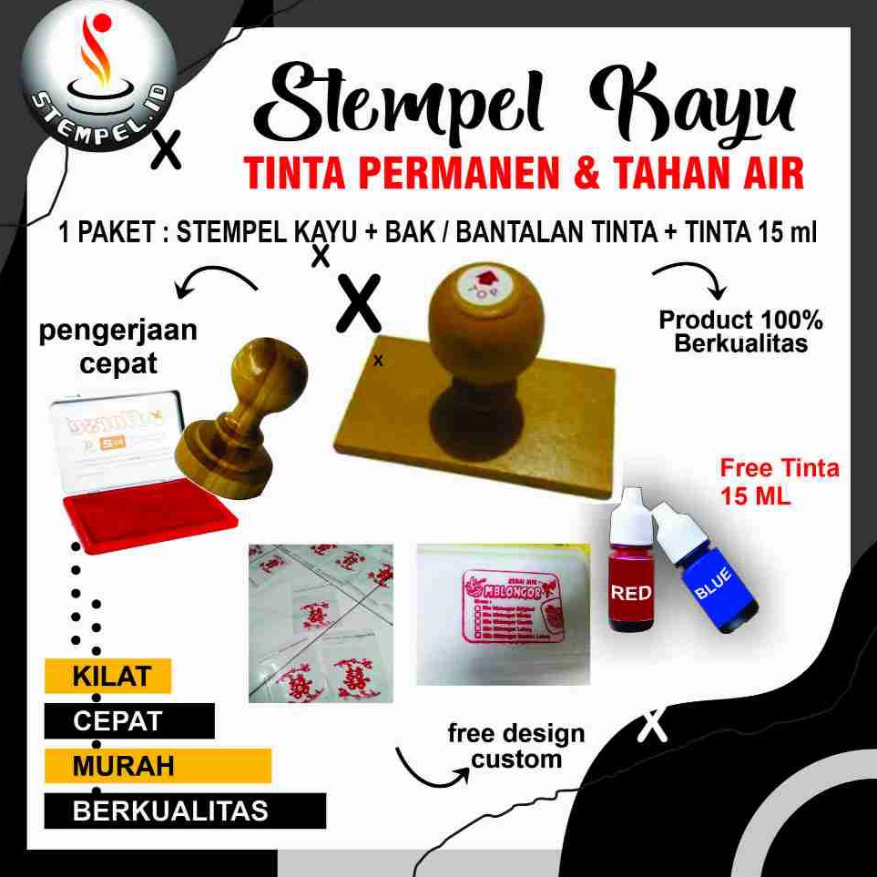 

Stempel Custom Permanen Stempel Anti Air Stempel Plastik Stempel Kayu Permanen y W2G3