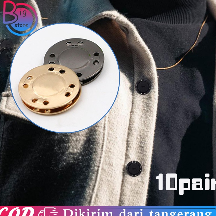 

1pasangSet Kancing Magnet Jahit Tas 125mm Kancing Baju Magnet Button Diy Magnetic Button Untuk Apparel Bag d S7E6