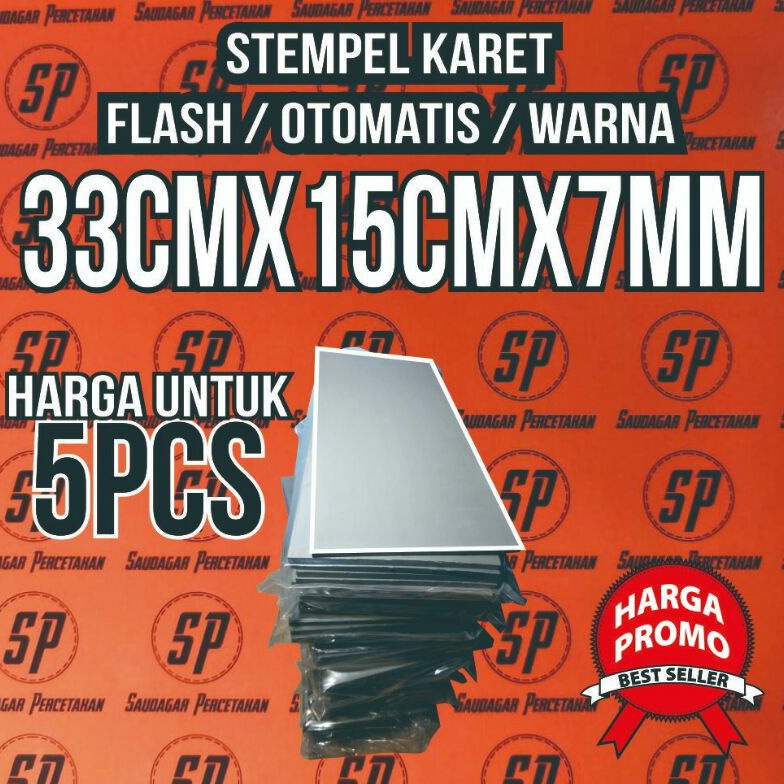 

KARET STEMPEL FLASH OTOMATIS READY 5Pcs uk 33x15 q R5X3