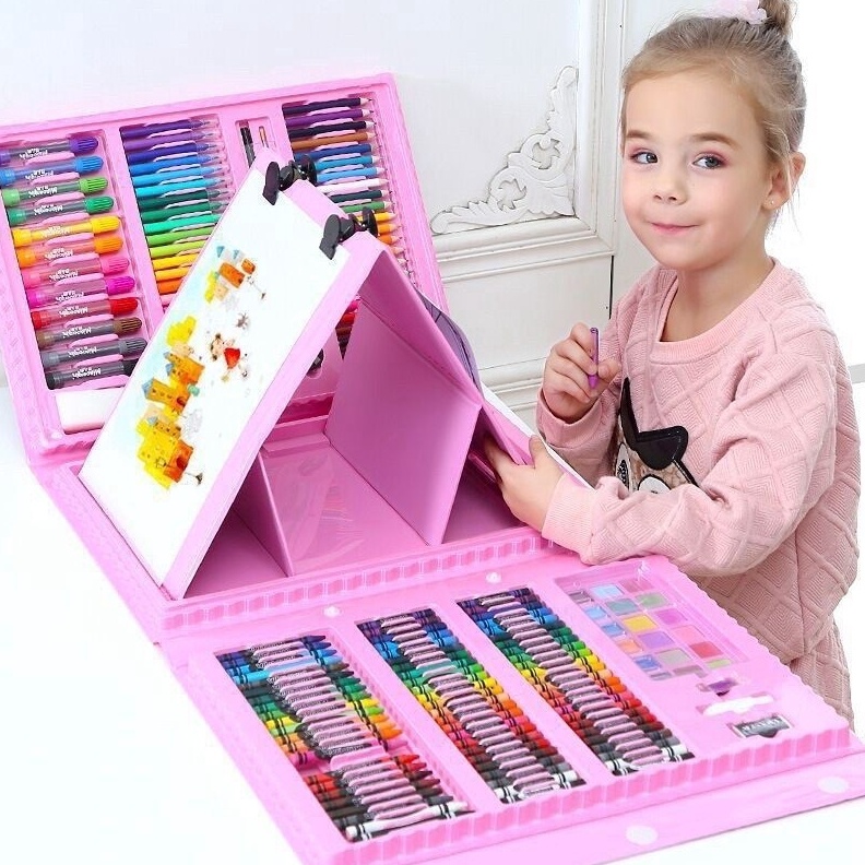 

KODE Q34G CRAYON SET ISI 28PCS VIRAL Case Portable all in one Crayon isi 15pcs Viral