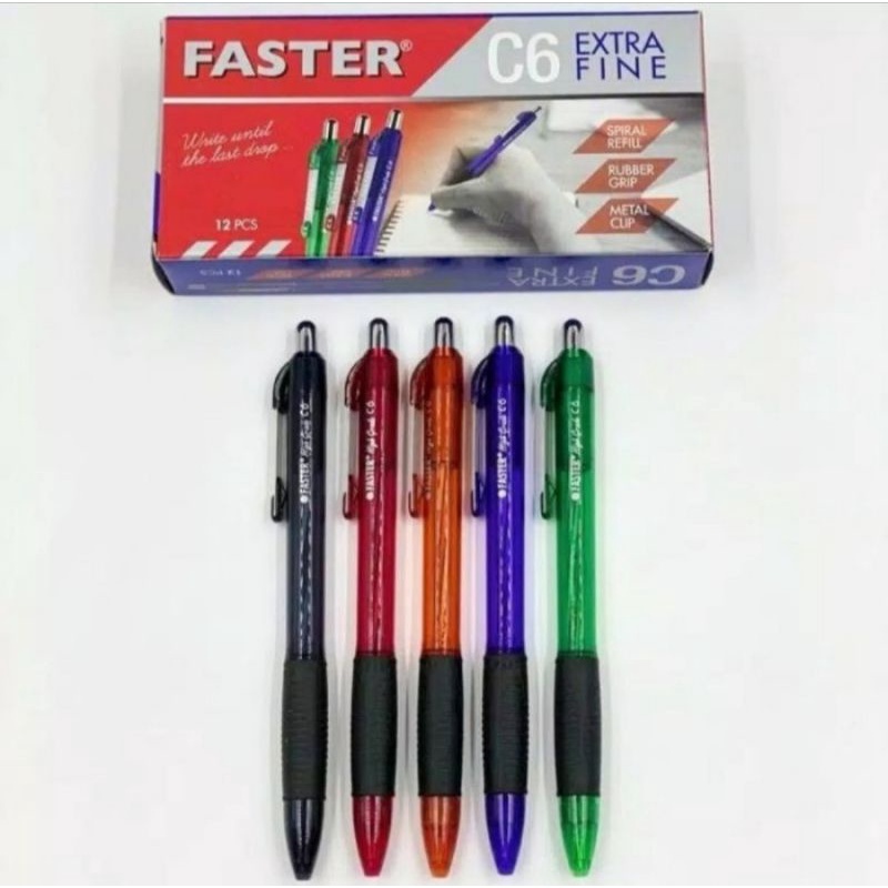 

Bolpoint Pulpen Faster C6 Cetekan HARGA UNTUK 1 PCS