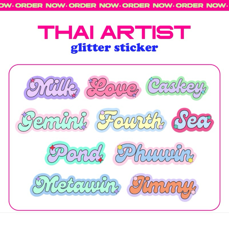 

[READY STOCK] THAI ARTIST Glitter Stickers / Sticker / Stiker Name / Nama