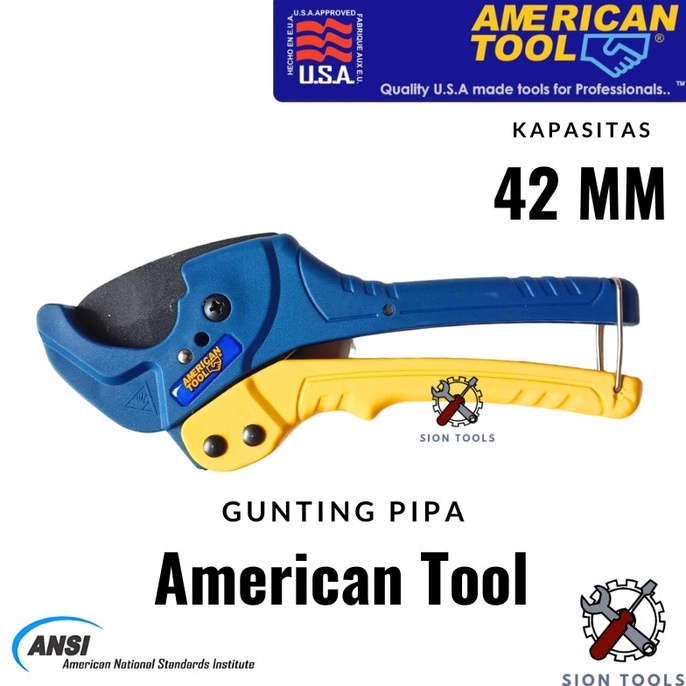 

AMERICAN TOOL GUNTING PIPA PVC VINYL TANG PEMOTONG PIPA PARALON 42 MM f P4E6