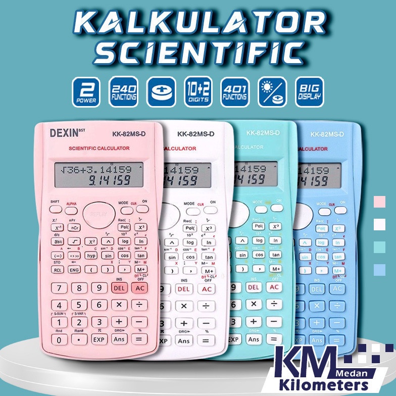 

KMMedan Kalkulator Color Function Scientific Kalkulator 24 Fungsi Kalkulasi 3 Warna scientific calculator s D4Z4