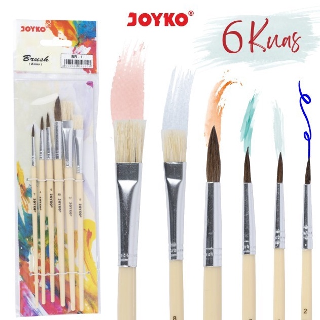 

12 Set Kuas Lukis Set BR1 y A6U8