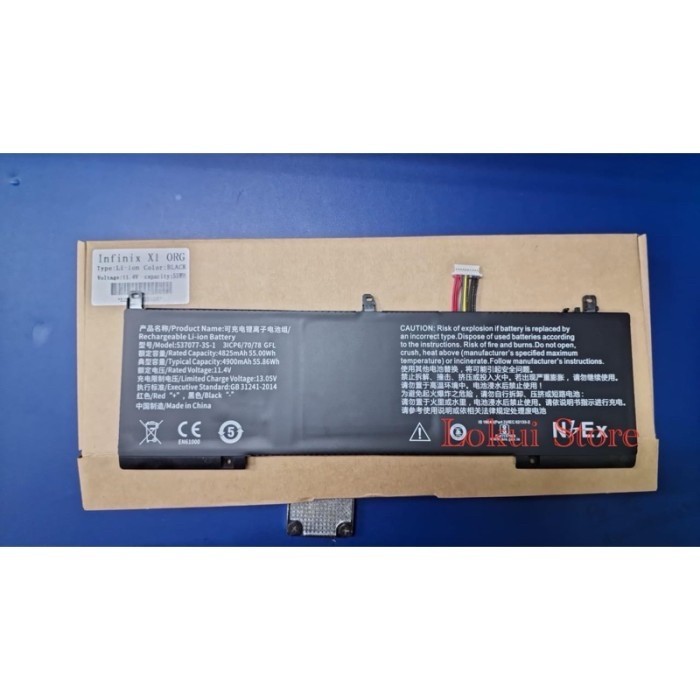 Baterai Battery Infinix Inbook X1 X1 Pro i3 i5 i7 537077-3S ORIGINAL