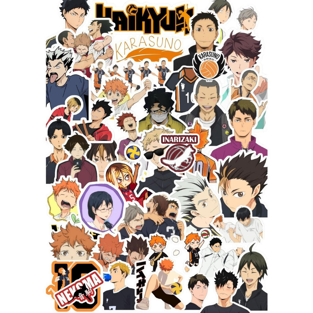 

HAIKYU STIKER (30 pcs) vinly (untuk dekorasi laptop, casing hp, buku,dll)