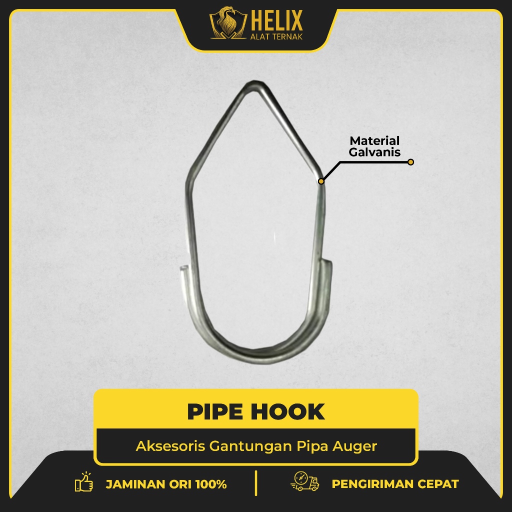 Pipe Hook Pipa Auger Gantungan Feeder Feeding Tempat Pakan Makan Ayam Otomatis Broiler