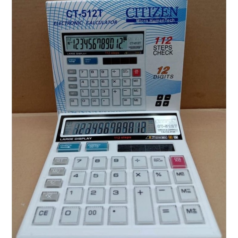 

KALKULATOR CITIZEN CT512T PUTIH CHECK AND CORRECT h O6B5