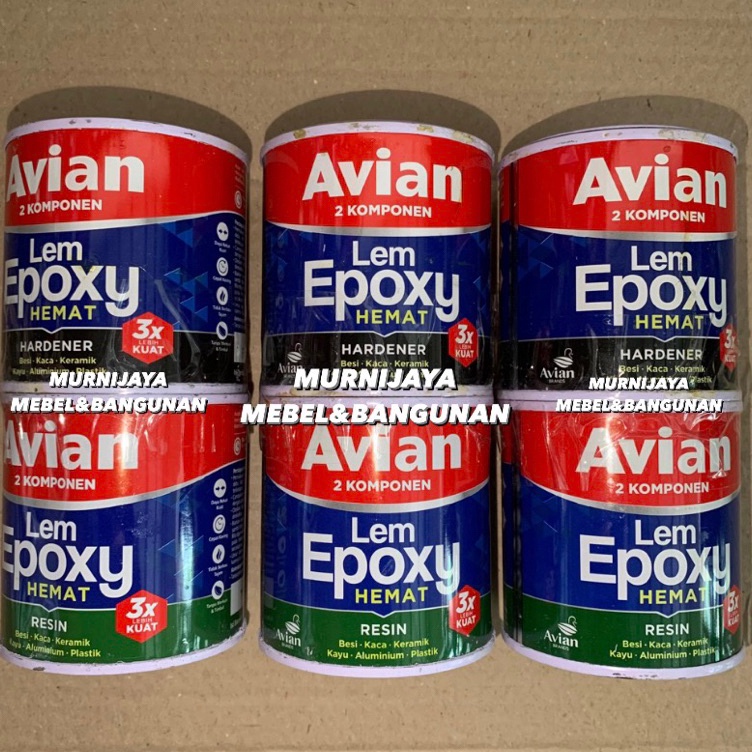 

LEM EPOXY AVIAN HEMAT 2 KOMPONEN RESINHARDENER 34 GRAM 2X17G SET LEM SERBAGUNA h H5M5