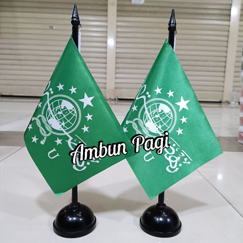 

best seller tiang kayu meja+bendera NU