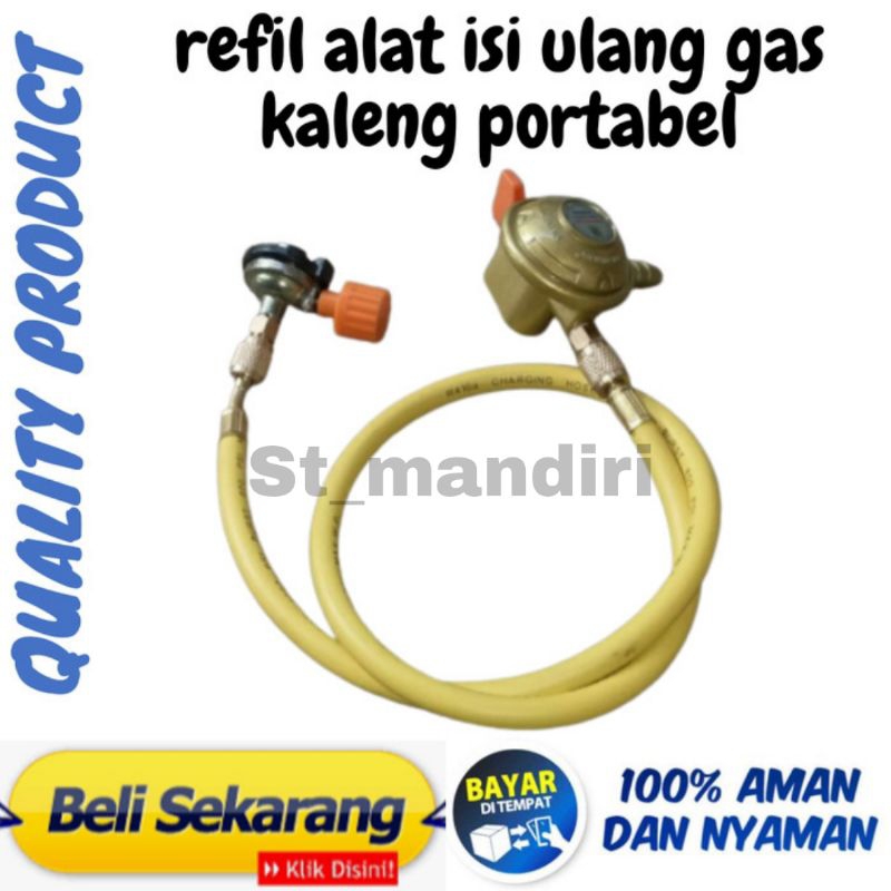 alat isi ulang gas kaleng portable alat isi ulang gas kaleng selang manifold
