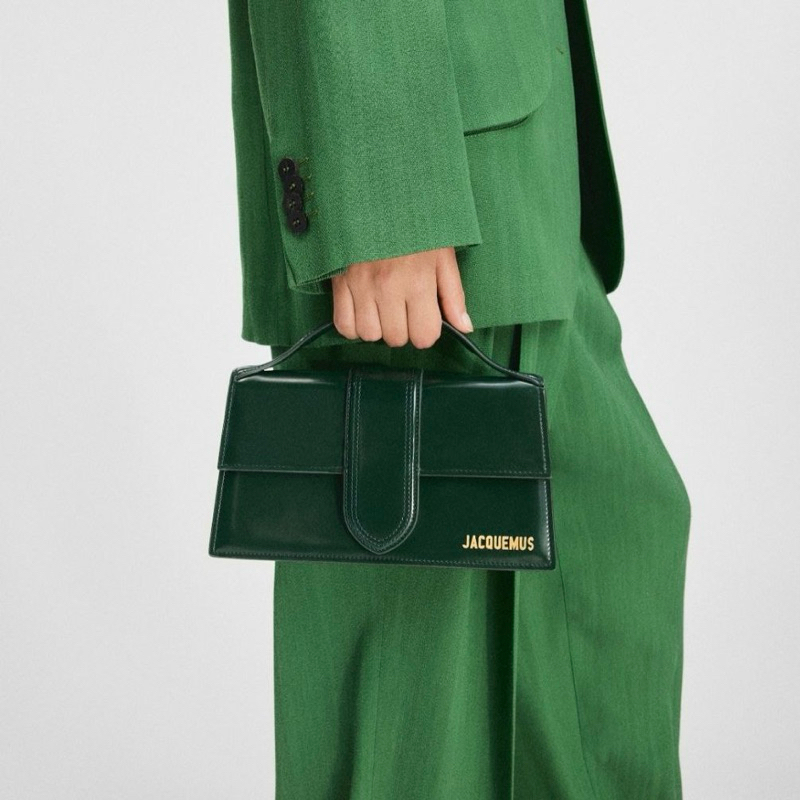 Jacquemus Le Grand Bambino Large Flap Handbag with Adjustable Crossbody Strap